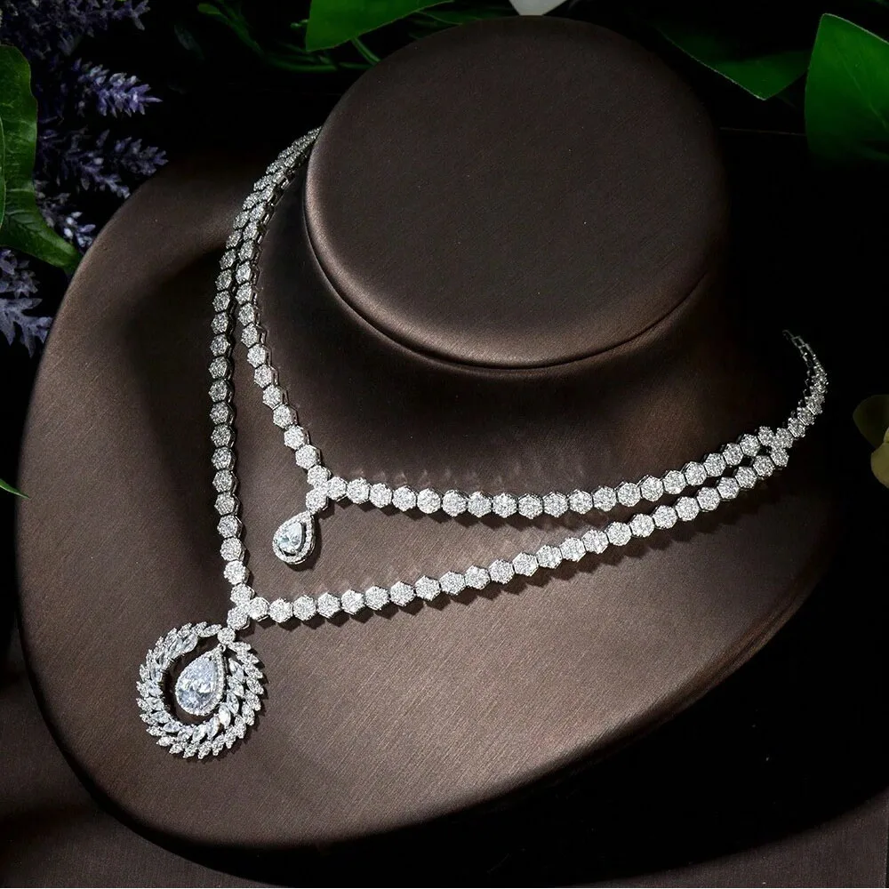 Splendido set di gioielli artigianali d'epoca Collana Orecchini Bracciale Accessori Vestito Partito Matrimonio Sposa Donne Q-11