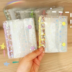 M5 Color Clip Laser Star Loose Leaf  Binder Cover Journal Sketchbook Accessories Diary Office Supplies