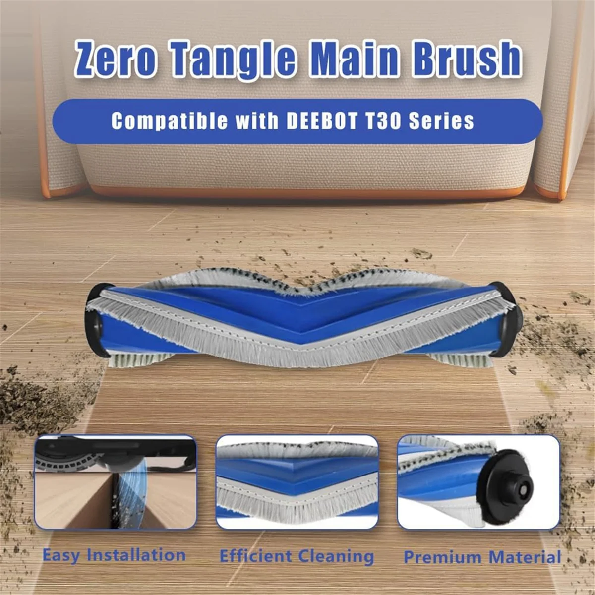 T27C For ECOVACS DEEBOT T30S/ T30S Combo/T30 Omni/T30 PRO Omni Robot Vacuum Accessories Main Side Brush Mop Filter Dust Bags
