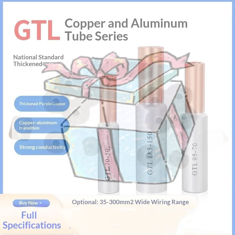【CCA】Compression Copper Aluminum CU-AL Tube Bimetallic Crimp Terminal Cable Wire Connector Splice Sleeve Lug Ferrule GTL Series