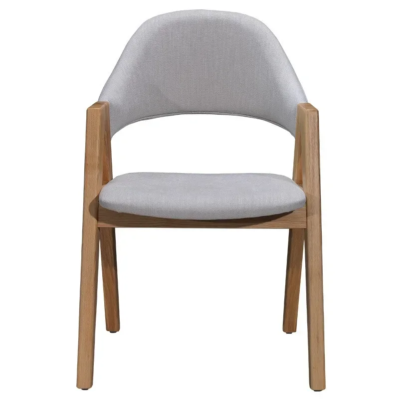 Solid wood dining chair modern simple stool living room cafe table and chair combination Nordic backrest chair