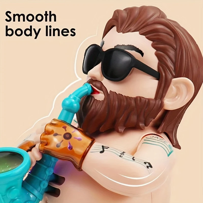 Jouet électrique de Saxophone oncle Cool pour bébés, son et lumière, cadeau de vacances, Instrument de musique oscillant, amusant pour jouer