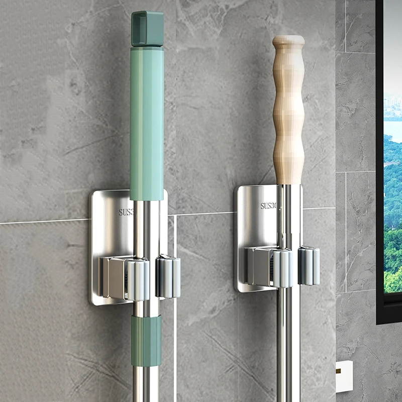 Mehrzweck-Haken, selbstklebend, zum Aufhängen an der Wand, Mopp-Rack, Besenaufhänger, Haken für Küche, Badezimmer, Organisation, Heim-Organizer, Zubehör ﻿ – Detail 7