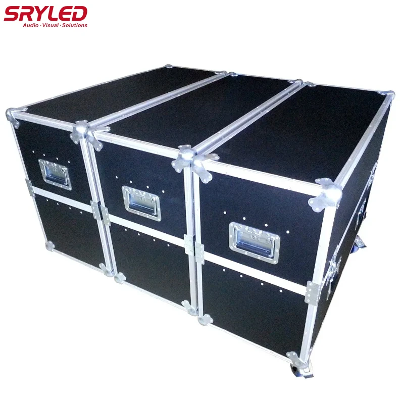 SRYLED Flight Case Package Rental Cabinet P2.5/P2.6/P2.976/P3.91/P4.81 6pcs or 8 pcs Cabinets 1pcs Flight Case