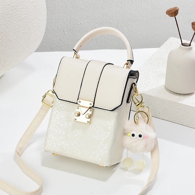 

Classic Fashionable Women's Crossbody Bag Textured PU Plaid Shoulder Bag French Style Retro Solid Color Mini Handbag 2025 New