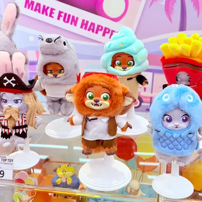 Nouveau véritable Disney Zootopia Nick Judy meilleure série sous couverture boîte aveugle Nick porte-clés boîte mystère Judy Anime Figure porte-clés cadeau