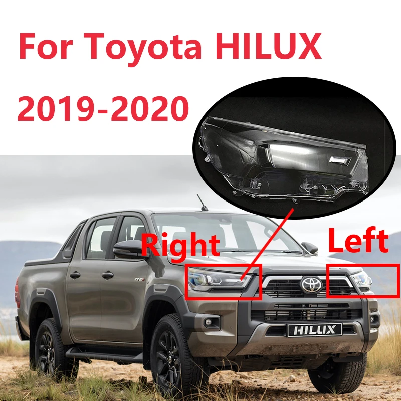 

Для Toyota HILUX 2019-2020 крышка фары абажур прозрачная маска лампа левая правая фара оболочка автомобильные аксессуары