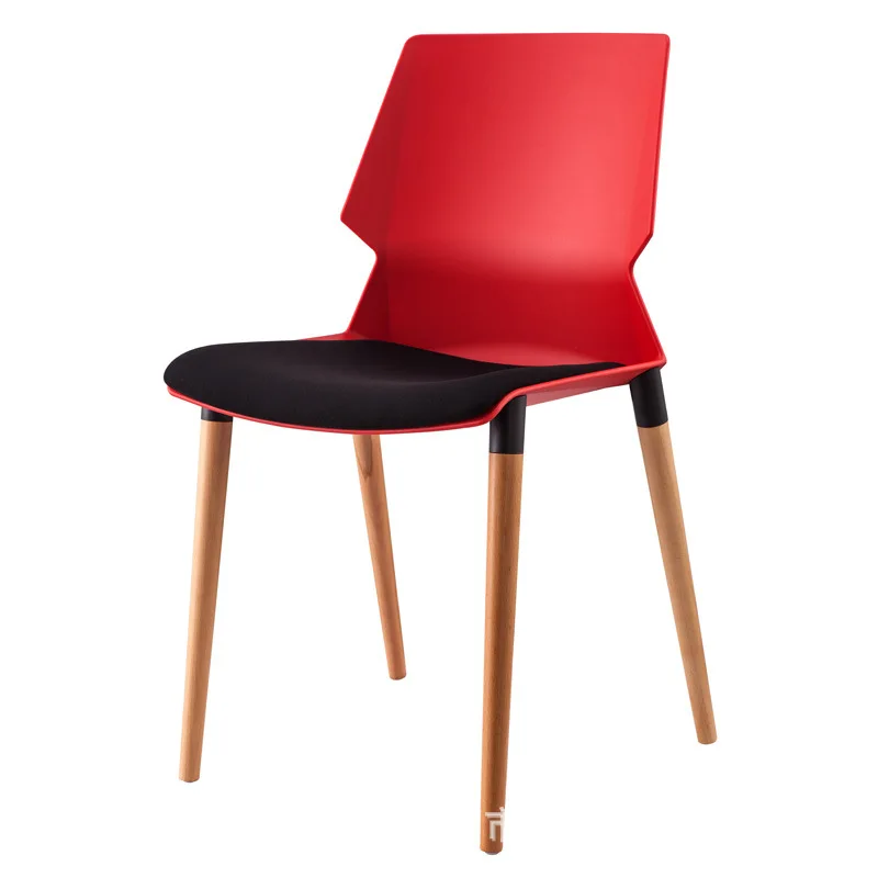 كرسي طعام بلاستيكي كرسي ترفيه خشبي بلاستيكي مكتبة قراءة كرسي مؤتمرات تدريب تفاوض الأعمال #6