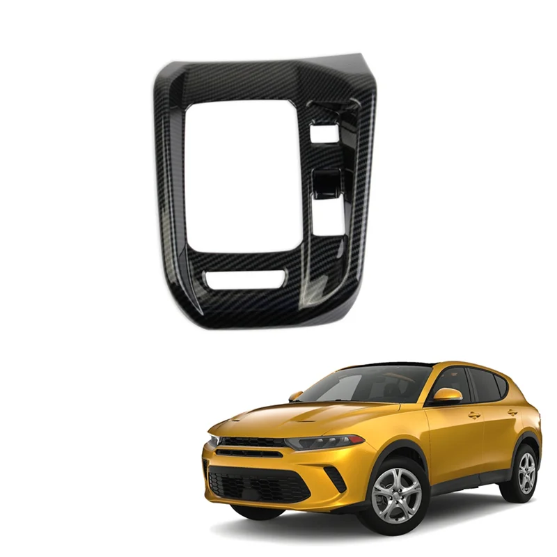 

ABNF!For Dodge Hornet 2023 2024 Car Center Console Gear Shift Panel Cover Trim Interior Replacement Parts ABS Carbon Fiber