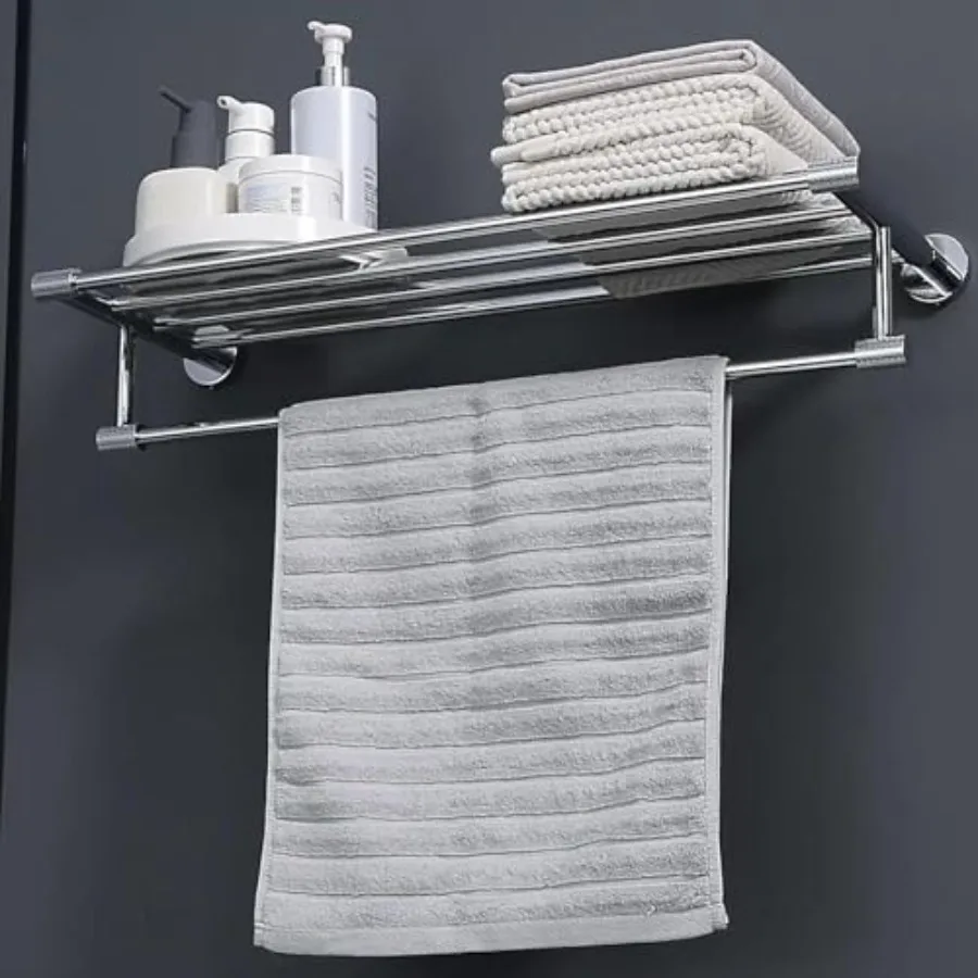 

24 Inch Towel Racks for Bathroom Wall Mounted Rust-Resistant 304 Stainless Steel and Finish Stylish Knurled Design for Home Hot