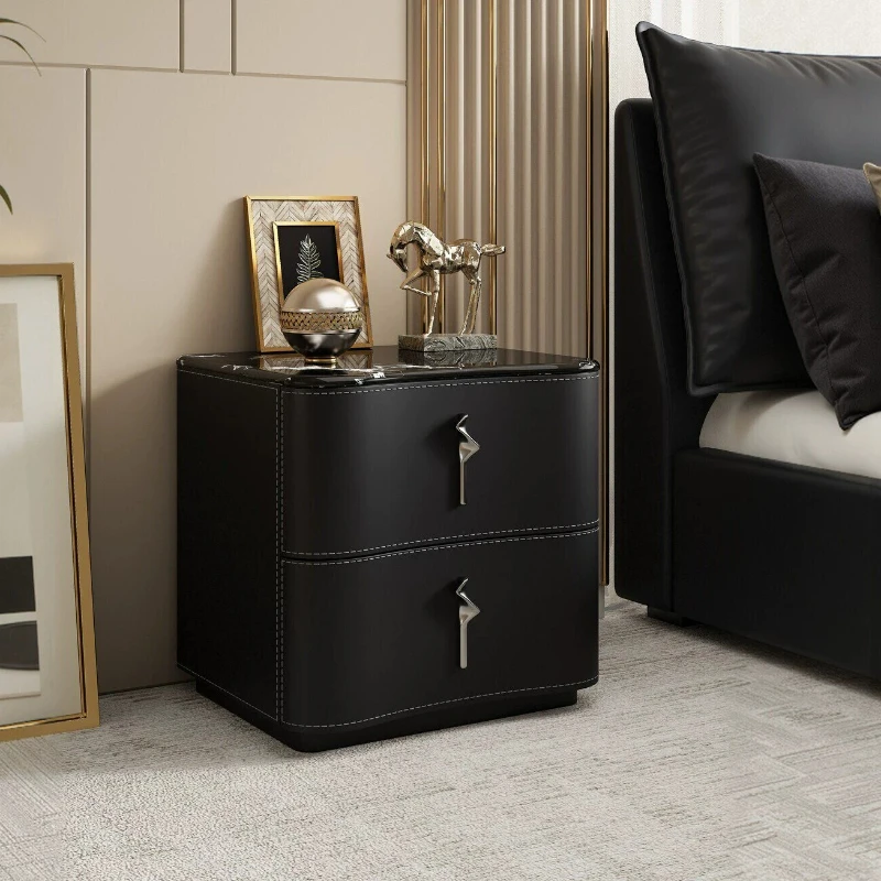 Black Boys Bedside Table Drawer Modern Narrow Dresser Master Bedside Table Storage Little Muebles Para Dormitorio Room Furniture