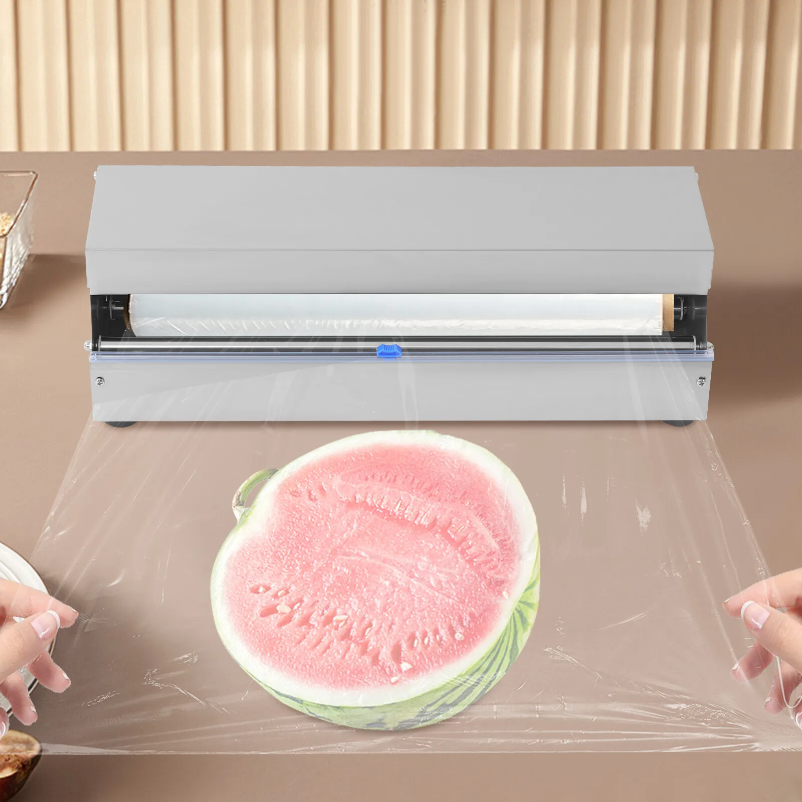 Manual Food Wrap Film Dispenser Stretch Film Packing Wrapper for 9.8-17.7" Width