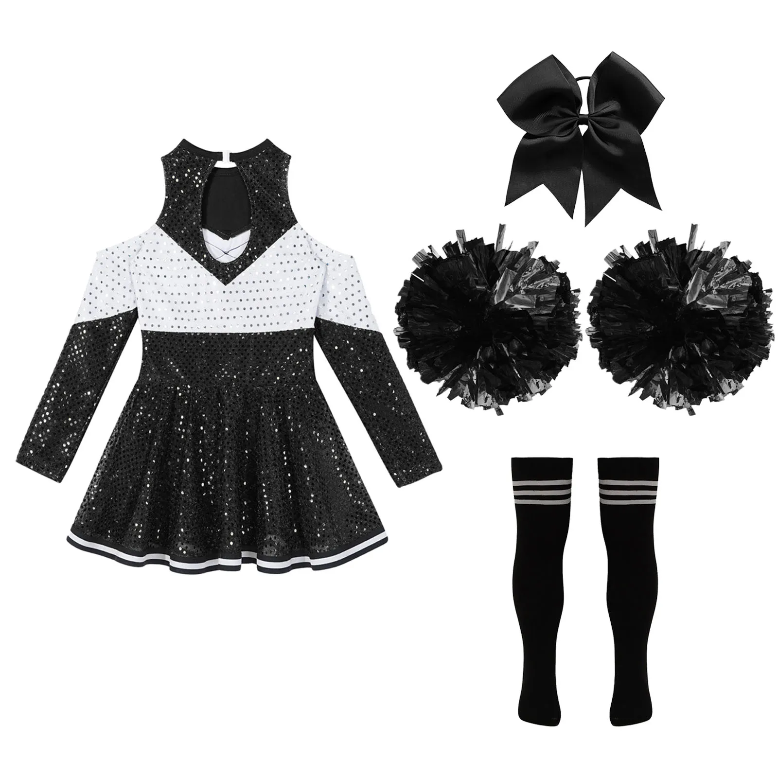 girl's-sequins-cheerlead-dance-dress-with-hand-flowers-cheerleader-costume-cheerleading-outfits-teens-cheering-team-uniform