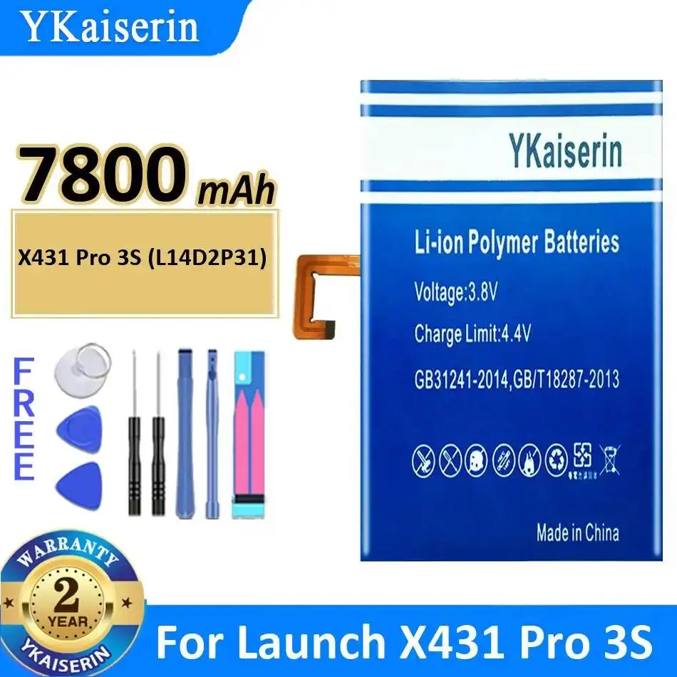 

Аккумулятор для планшета Launch X431 Pro 3S L14D2P31, высокоэффективный, большой емкости, 7800 мАч