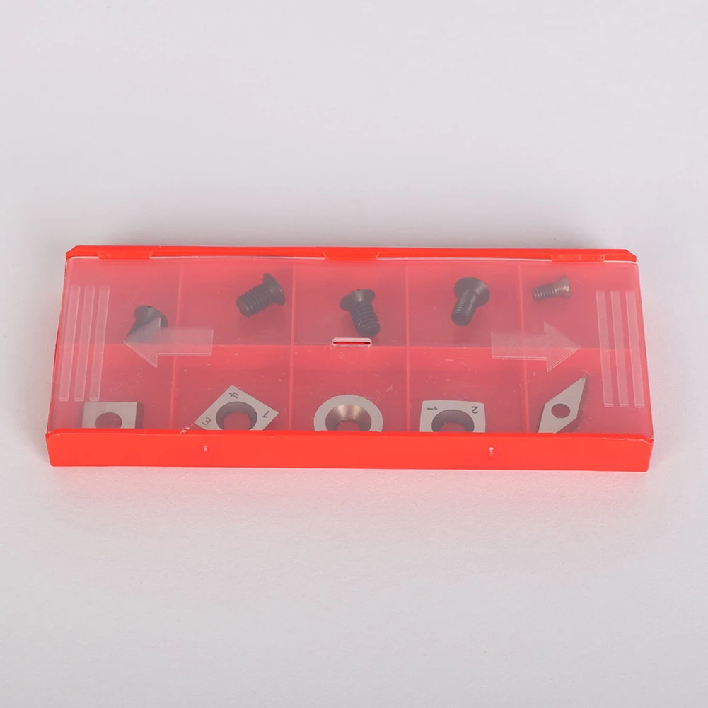 10x Carbide Tips Inserts Blades For Chisel Cutter Wood Turning Lathe Holder-Tool Carbide Tips Inserts Blade Cutter Lathe Turning