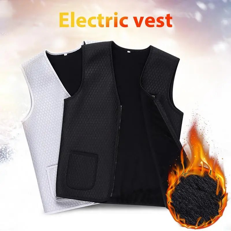 Electric Heated Jacket Men Women Sportswear Heated Coat Winter Skiing Electric Heated Vest USB Heating Jacket For Camping Hiking
