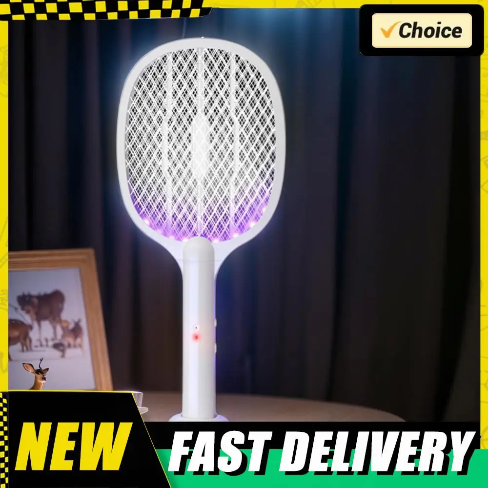 2 in 1 Bug Zapper Racket Rechargeable Electric Fly Swatter Fly Killer and Mosquito Trap Lamp for Indoor and Outdoor Pest Control