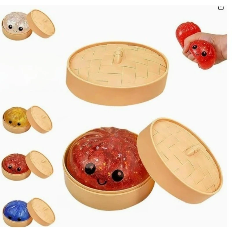 Wan Dai Bao Zi Pinch Lego Color Value Cartoon Expression Men's and Women's Portable Office Sticky Hand Decompression Artifact view 3