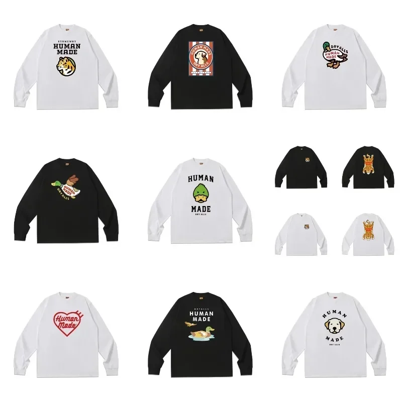 Human Made Cartoon Print Long Sleeve Heavyweight T-Shirt Unisex Cute Pullover
