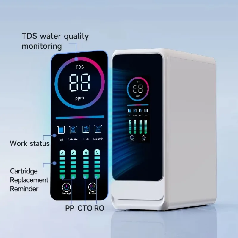 Waterfilter System Ro Tankless Manual Smart Home Drinking Water Reverse Osmosis Water Purifier System for Hotel & Car Use