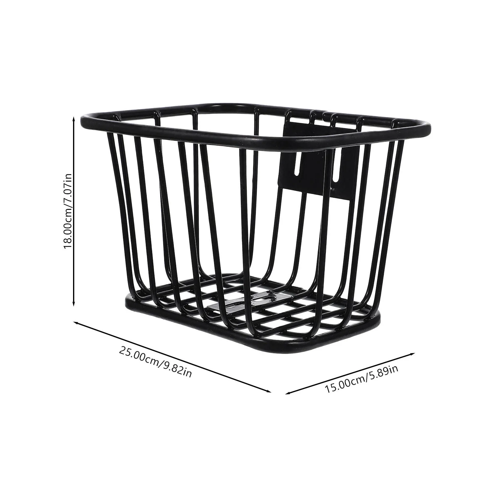 2Pcs Metal Bike Basket Detachable Front Bicycle Storage Holder Durable Stable Cycling Accessory Outdoor Use Bicycle Basket