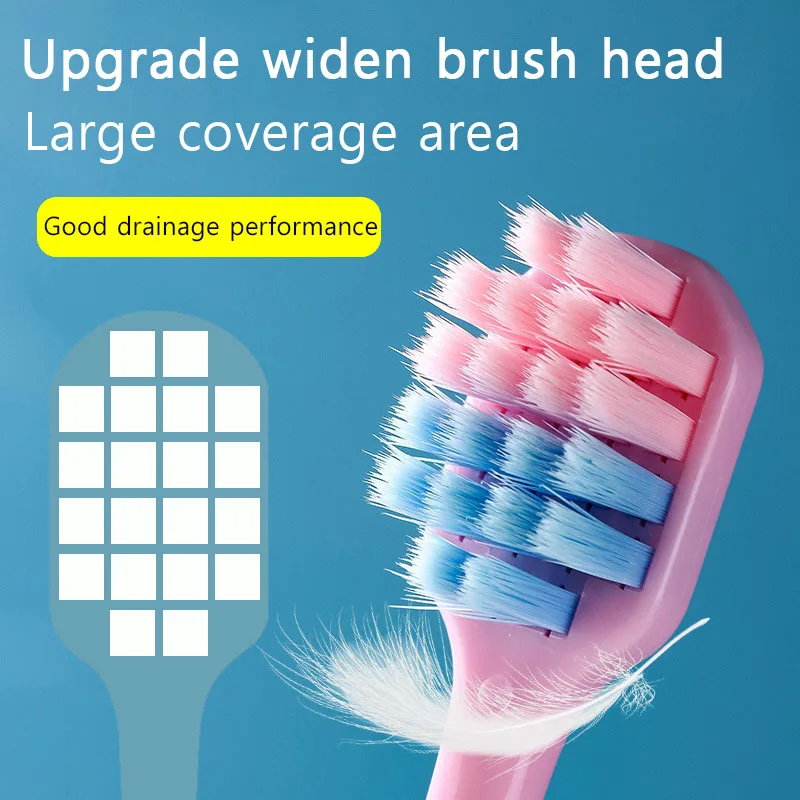 10000 Root Soft Bristled Adult Toothbrush Silicone Tongue Coating Dual-use Household Travel Set Detachable Independent Packaging
