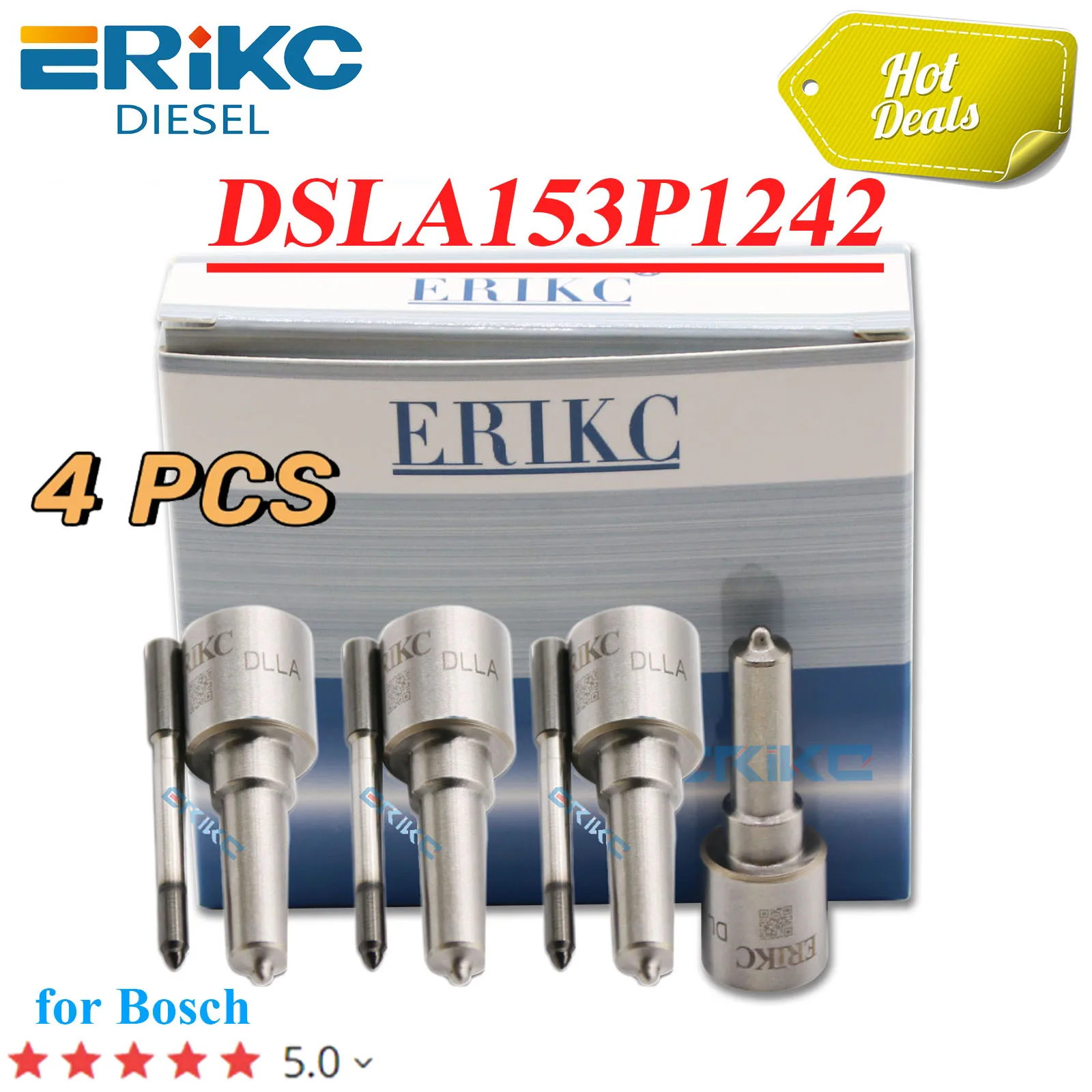 4PC DSLA153P1242 0433175366 Diesel Injector Nozzle DSLA 153P 1242 Fuel Sprayer for BOSCH 0445110139 0445110140