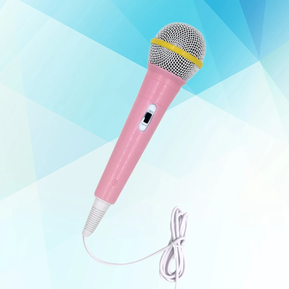 Microfone de educação infantil para crianças, instrumento musical eletrônico de pvc, ferramenta de aprendizagem leve, máquina educacional infantil rosa