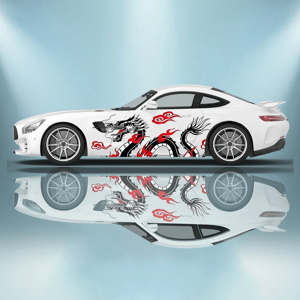 

Daisy Japanese Dragon Flower Car Vinyl Wraps Decal Self-adhesive Anti Scratch Sticker Suitable for Trucks Decor Auto Accessories