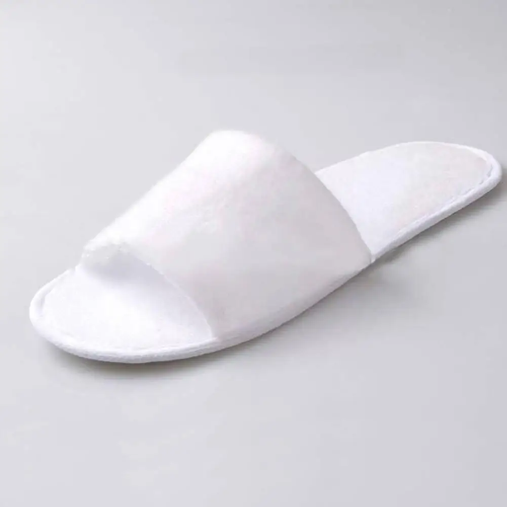 10Pairs Hotel Disposable Slippers Spa Hotel Wedding Guest Slipper Towelling Terry Soft Toe Breathable Open Slipper Shoes