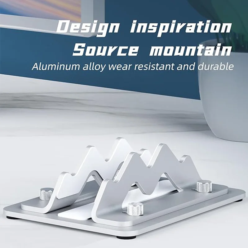 Imagem -05 - Alumínio Vertical Suporte Ajustável Dock Compatibilidade Universal Macbook Mini Computadores Desktop Micro pc Base Vertical