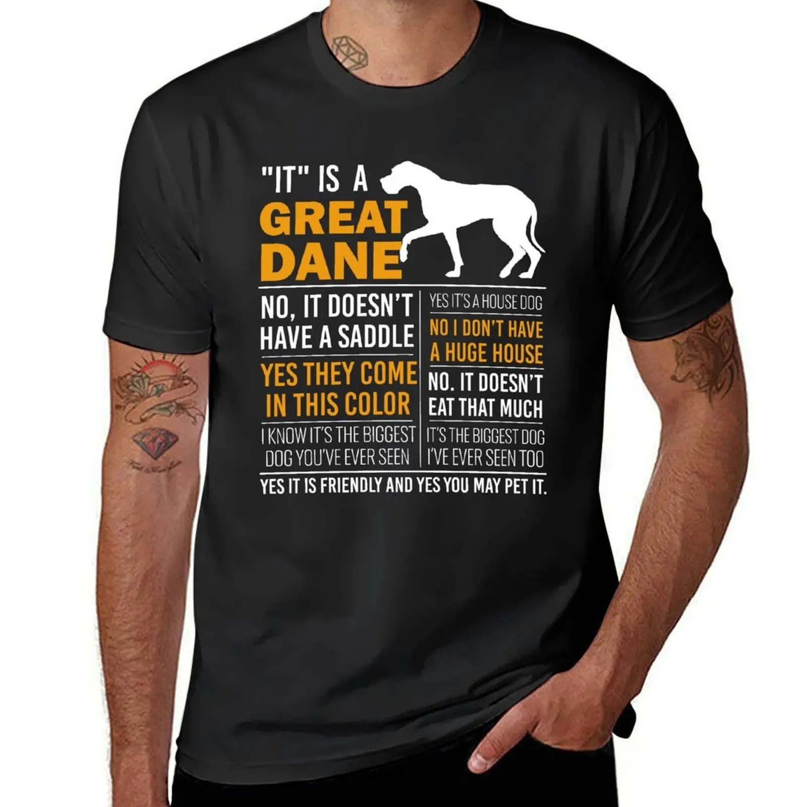 It Is A Great Dane Tshirt T-Shirt anime anime clothes mens funny t shirts