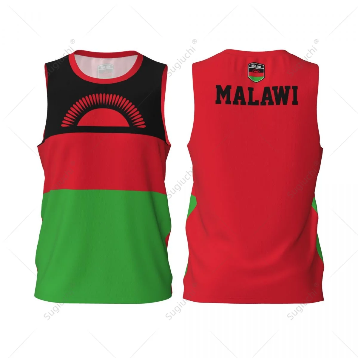 Malawi Flag Men Basketball Sports Running Fitness Multifunction Sleeveless tshirt Exclusive Custom Name Nunber