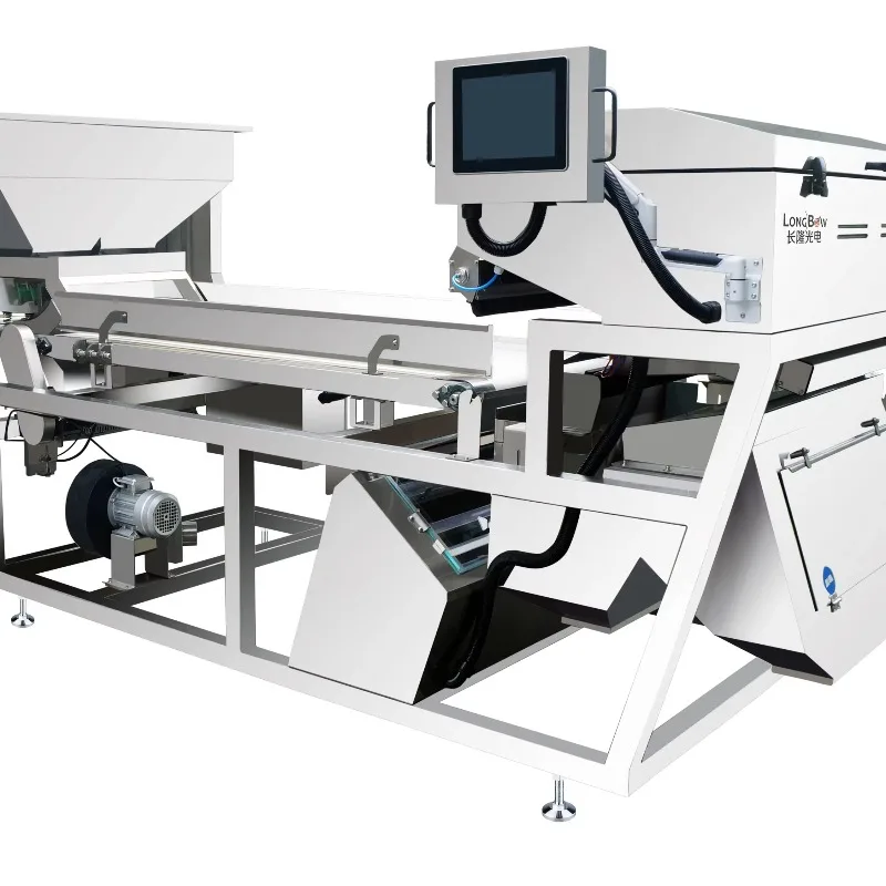 Walnut Shape AI Color Sorter CCD Camera for Optical Nuts Shape Selector Belt High Capacity 2-5 Tons/Hour 99.99% customize