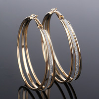 1Pair Classic Round Big Hoop Earring Round Loop Circle Gothic Punk Hoop Earring Large Size Earrings for Women Fashion Jewelry
