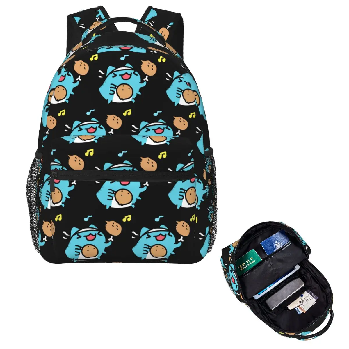 

Funny Cat, Bugcat Capoo Student Backpack School Bag Hiking Travel Daypack for Men Women Fashion Bookbag Shoulder Bags