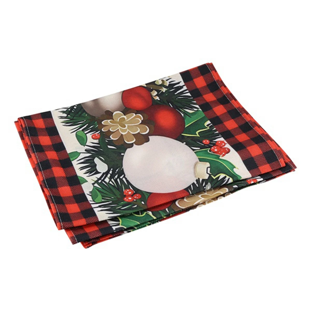NEW 2PCS Christmas Table Linen Table Runner Check Xmas Decoration Holiday Home Kitchen Decoration Wedding Decor