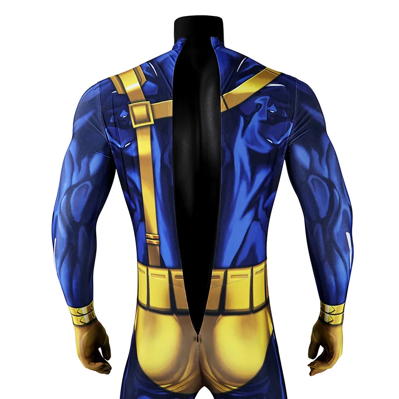 X-MEN 97 Cyclops Cosplay Jumpsuit Mask Scott Summers Cosplay Costume Zentai Suit Superhero Halloween Outfit Party Bodysuit