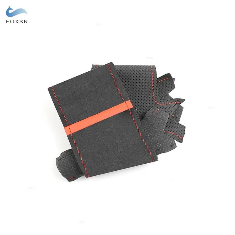 Hand Braids Car Steering Wheel Cover For Mercedes Benz C Class W203 2001 2002 2003 2004 2005 2006 2007 Suede Perforated Leather