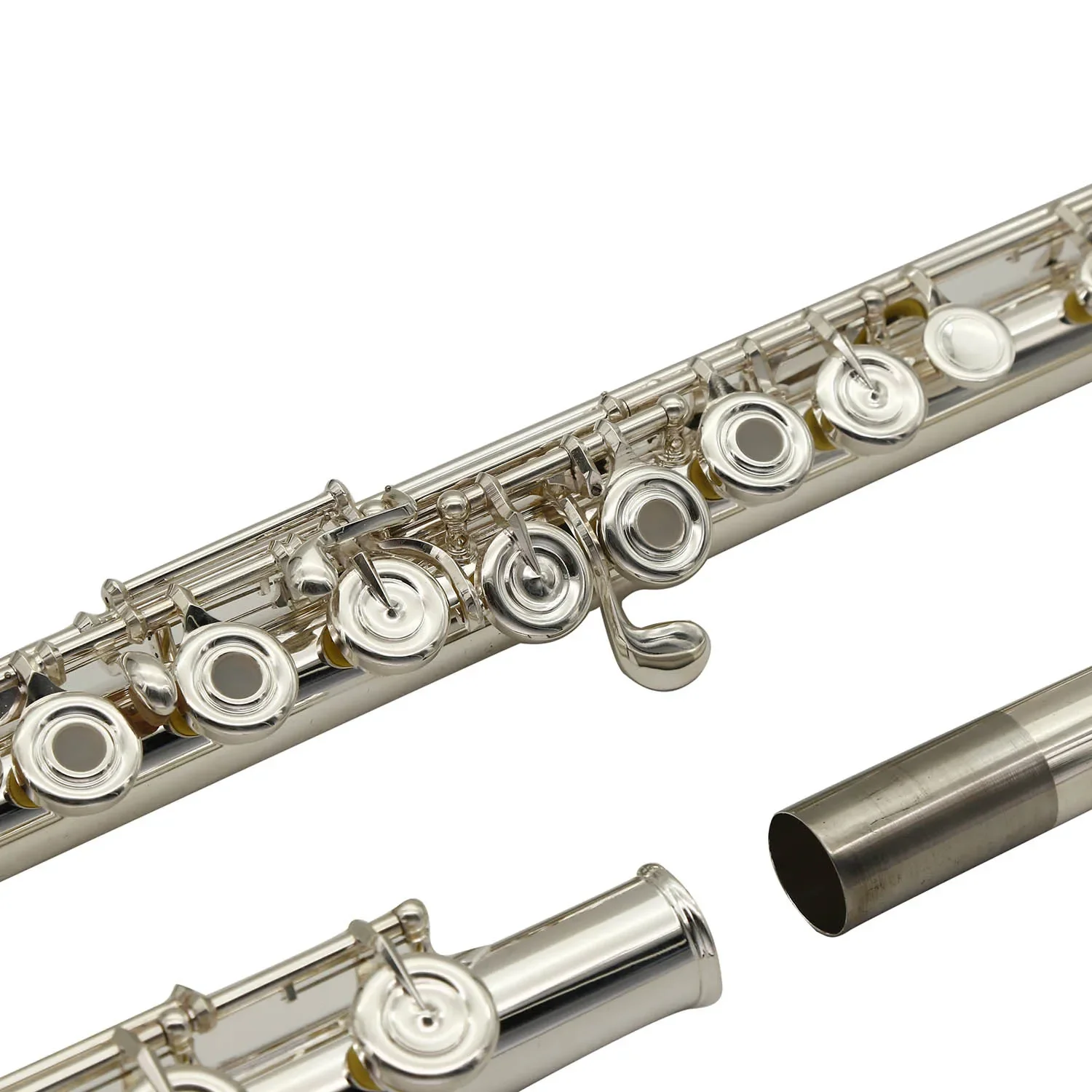 Wholesale Concert Performance Musical Instrument Nickel Silver  Flute With sterling silver head For Advanced Player