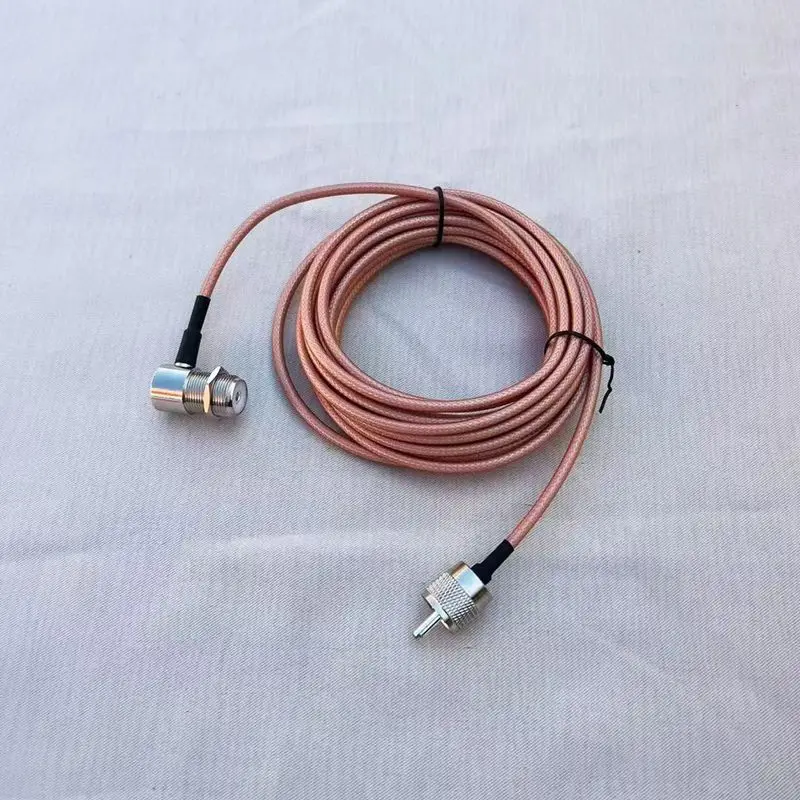 RG400 Cable UHF Female S0239 Right Angle Bulkhead To PL259 Male for Car Mobile Radio Antenna Jumper Pigtail RF Copper Low Loss