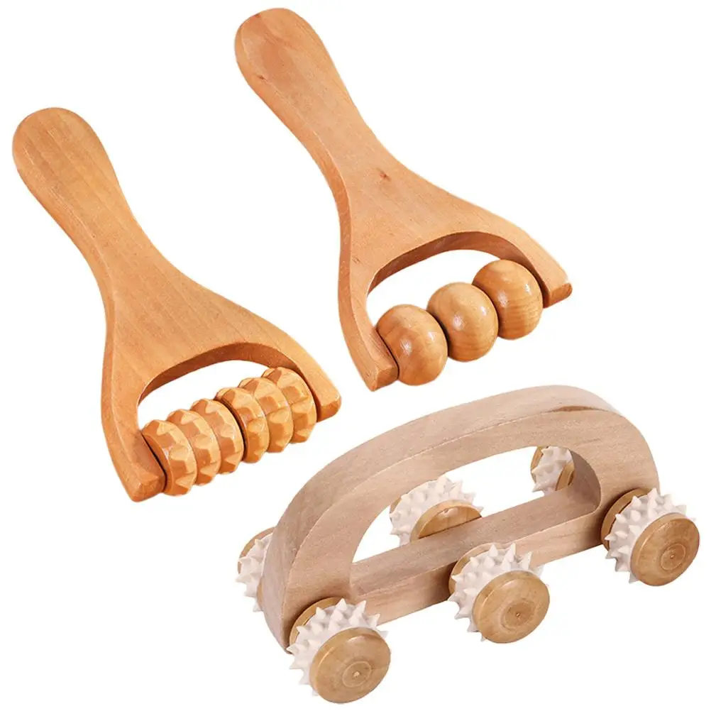 

Набор массажеров из 3 предметов, суставы для спины и тела, палочка для лица, ручной ролик, ручной массажер, маленький