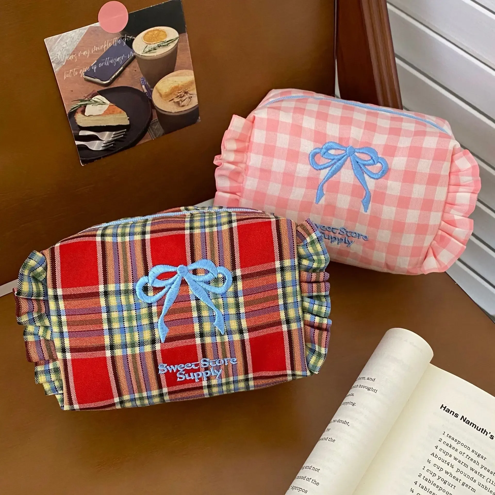 Neceser de almacenamiento de viaje de gran capacidad, bolsa de cosméticos de maquillaje de viaje para mujer, estuche de lápices, bolsa de almacenamiento de brochas de maquillaje