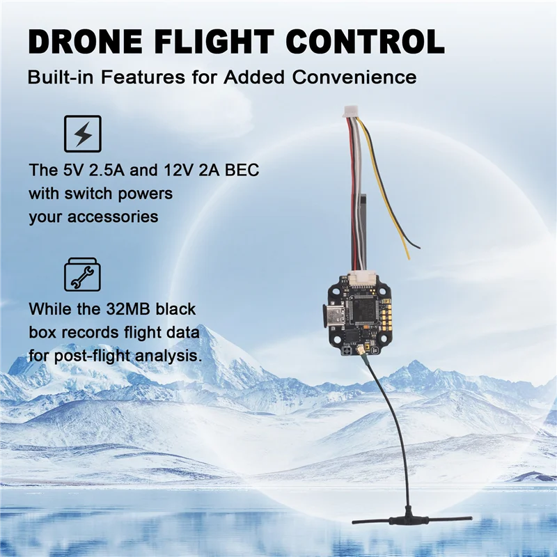 لطائرة بدون طيار FPV متوافقة مع 60A ESC كومة لوحدة التحكم في الطيران الصغيرة F7 - مدخل 4 إلى 8S، يدعم MSP لـ F7 Mini