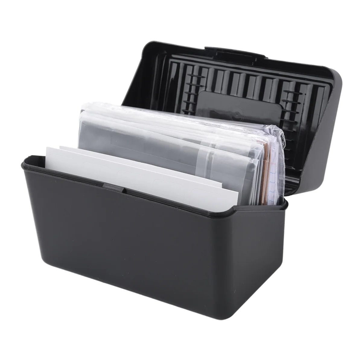 T88C Index Card Holder Set 3x5Inch - Heavy Duty Index Card Recipe Box with Dividers Ruled Cards & Stickers