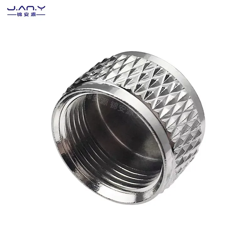 Pure copper N type male head dust cap with a chain securing N/M type plug Metal dust cap L16 female head protective cover