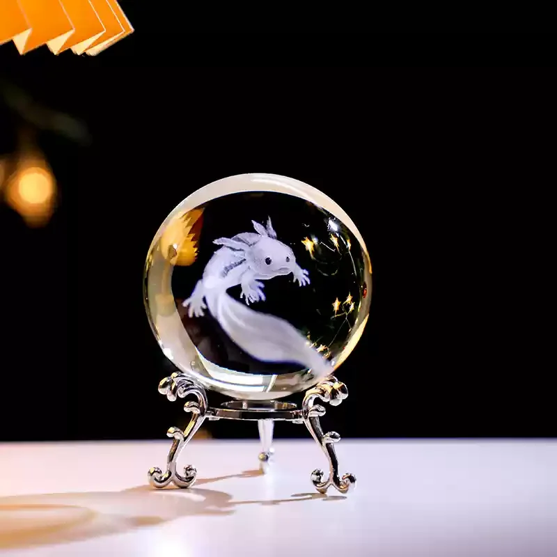 3D Crystal ball With Stand Planet Laser Engraved Solar System Globe Astronomy Gift Birthday Gift Glass Sphere Home Decoration