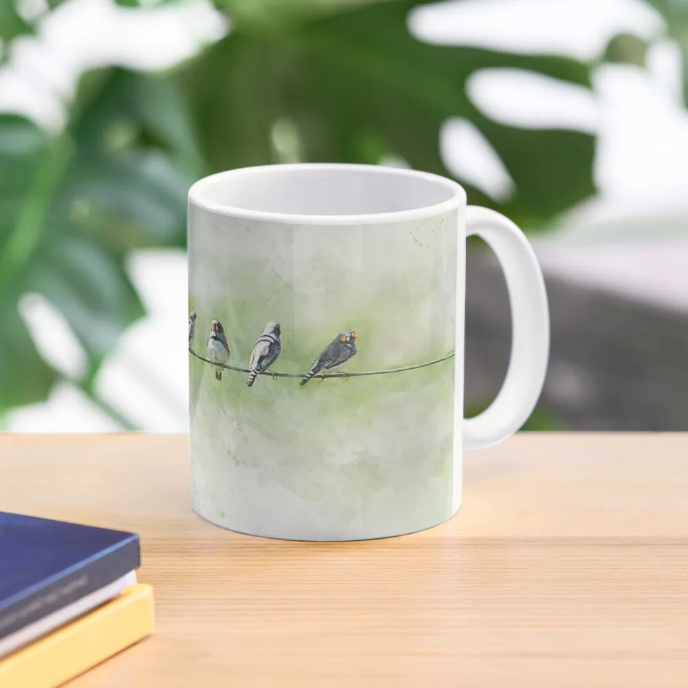 

Zebra Finch Watercolour Coffee Mug Anime Cups Glass Cups Tea Cups Ceramic Creative Mug