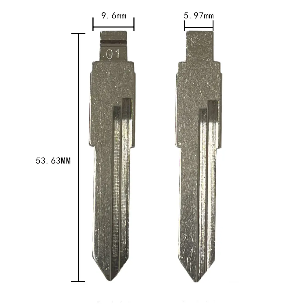 10 pz 01 # HU49 chiave vuota non tagliata Flip metallo auto chiave lama per VW Jetta Santana per KD Keydiy Xhorse VVDI telecomandi universale No.01