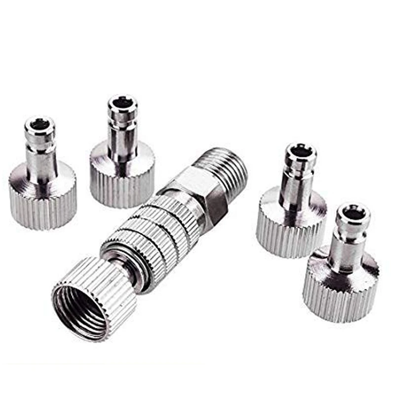 

4X Airbrush Quick Disconnect Coupler Release Fitting Adapter With 20 Male Fitting, 1/8 INCH M-F